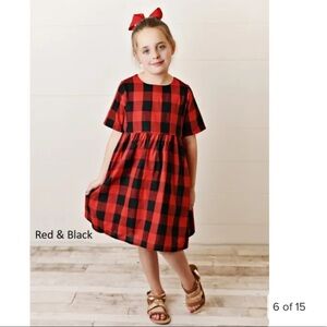 Girls Buffalo plaid dress